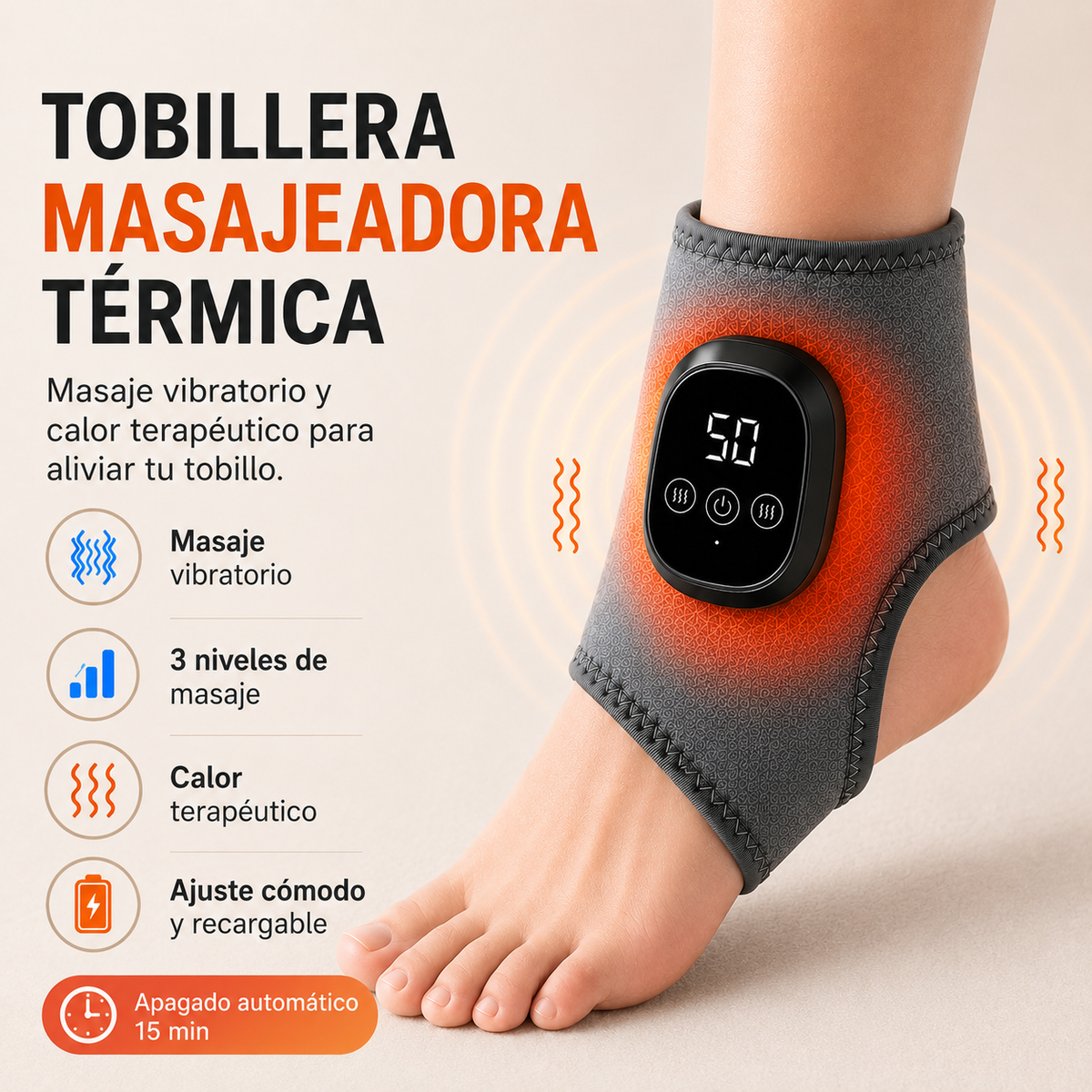 Tobillera Masajeadora Térmica - beneficios